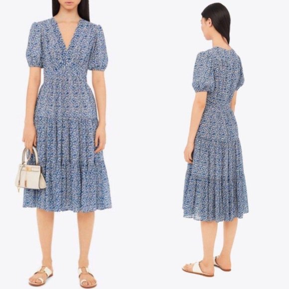 Tory Burch Dresses & Skirts - Tory Burch Silk Keepsake Dress Blue NWT 8 RARE